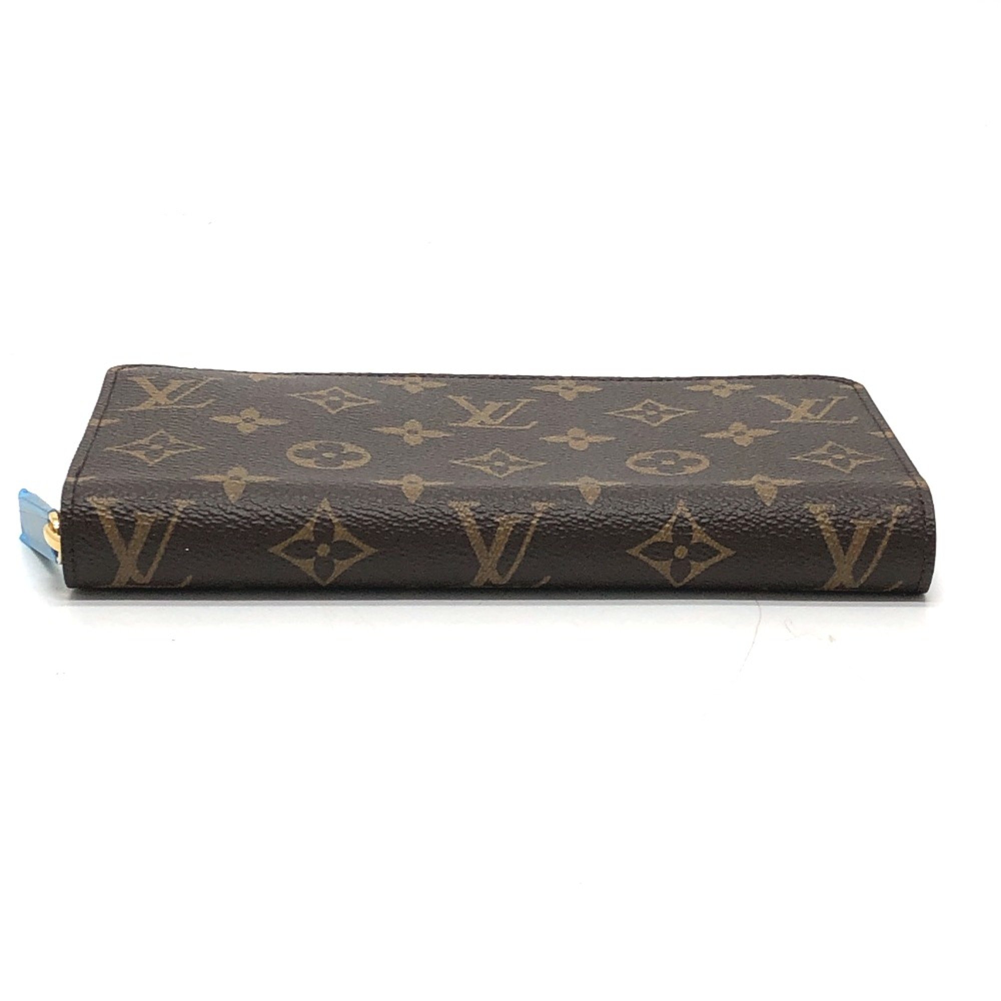 Louis Vuitton M42616 Monogram Zip Around Long Wallet Brown