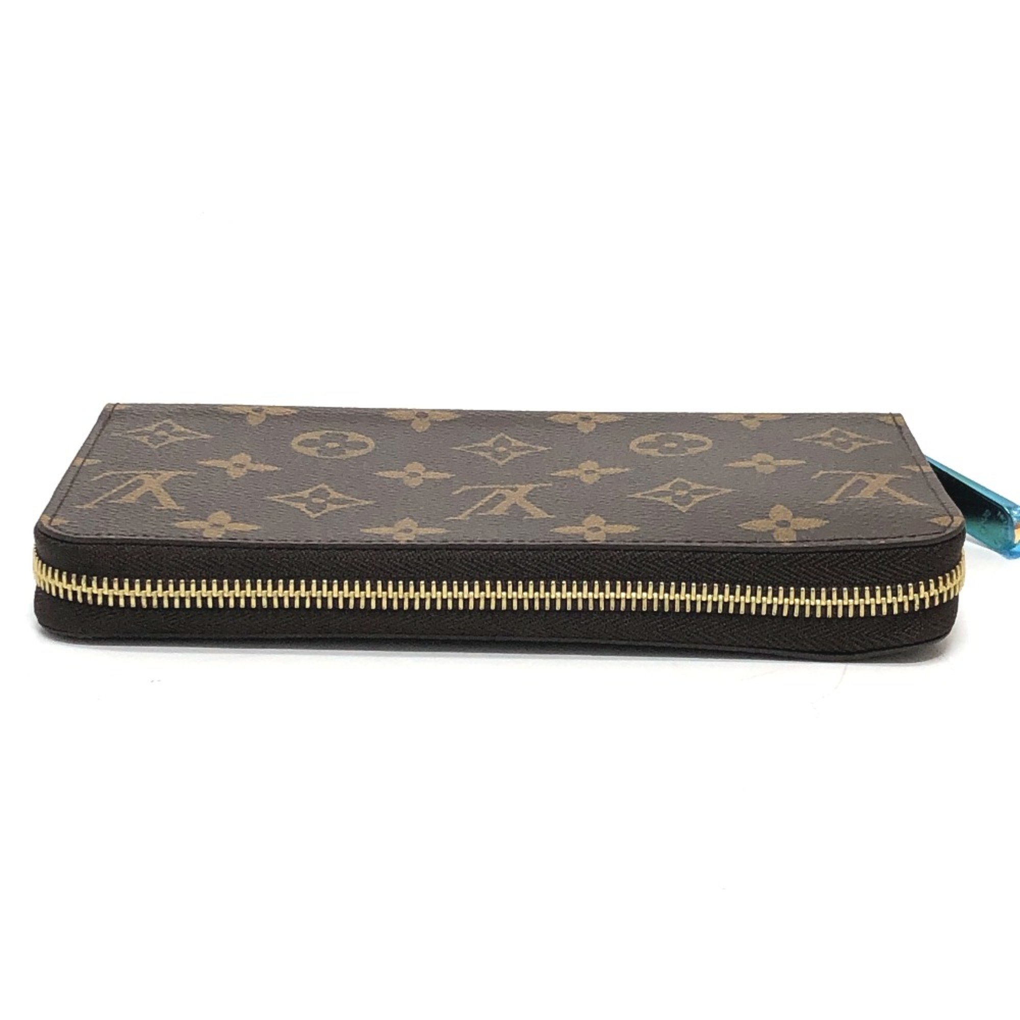 Louis Vuitton M42616 Monogram Zip Around Long Wallet Brown