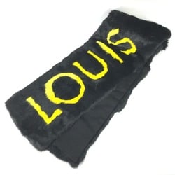 Louis Vuitton M71216 Logo Bicolor Tippet fur Scarf Black yellow