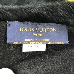 Louis Vuitton M71216 Logo Bicolor Tippet fur Scarf Black yellow