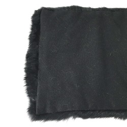 Louis Vuitton M71216 Logo Bicolor Tippet fur Scarf Black yellow