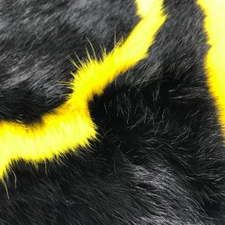 Louis Vuitton M71216 Logo Bicolor Tippet fur Scarf Black yellow