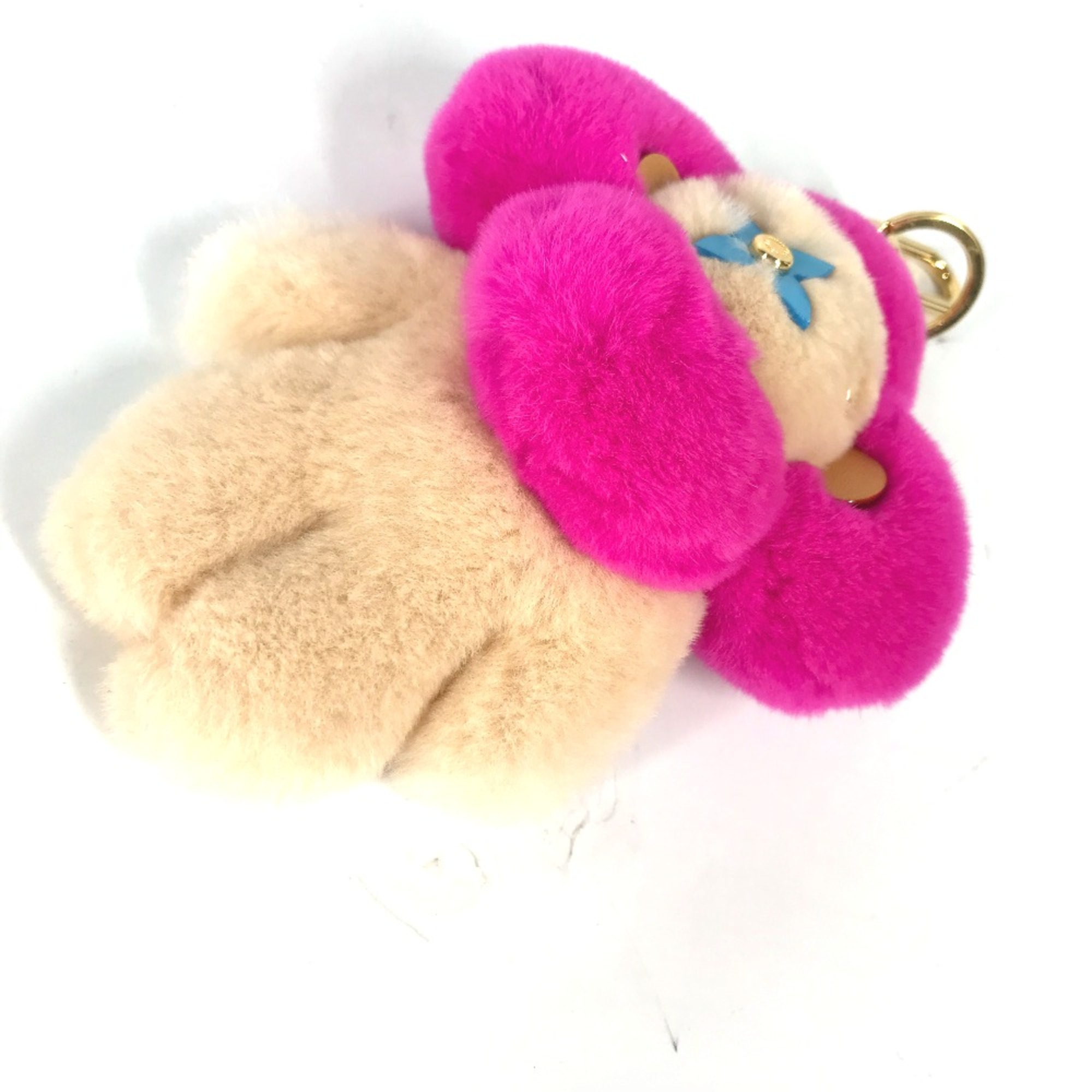 Louis Vuitton M00870 Plush Doll Bag Charm Key Holder pink