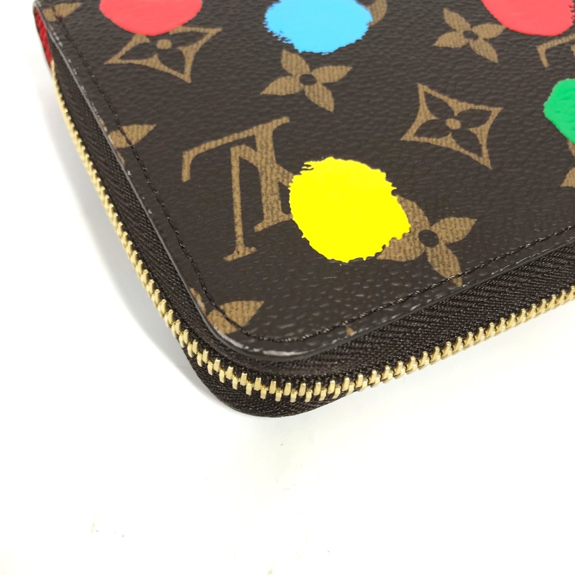 Louis Vuitton M81864 Monogram LV x YK Yayoi Kusama collaboration long wallet Long Wallet Multicolore