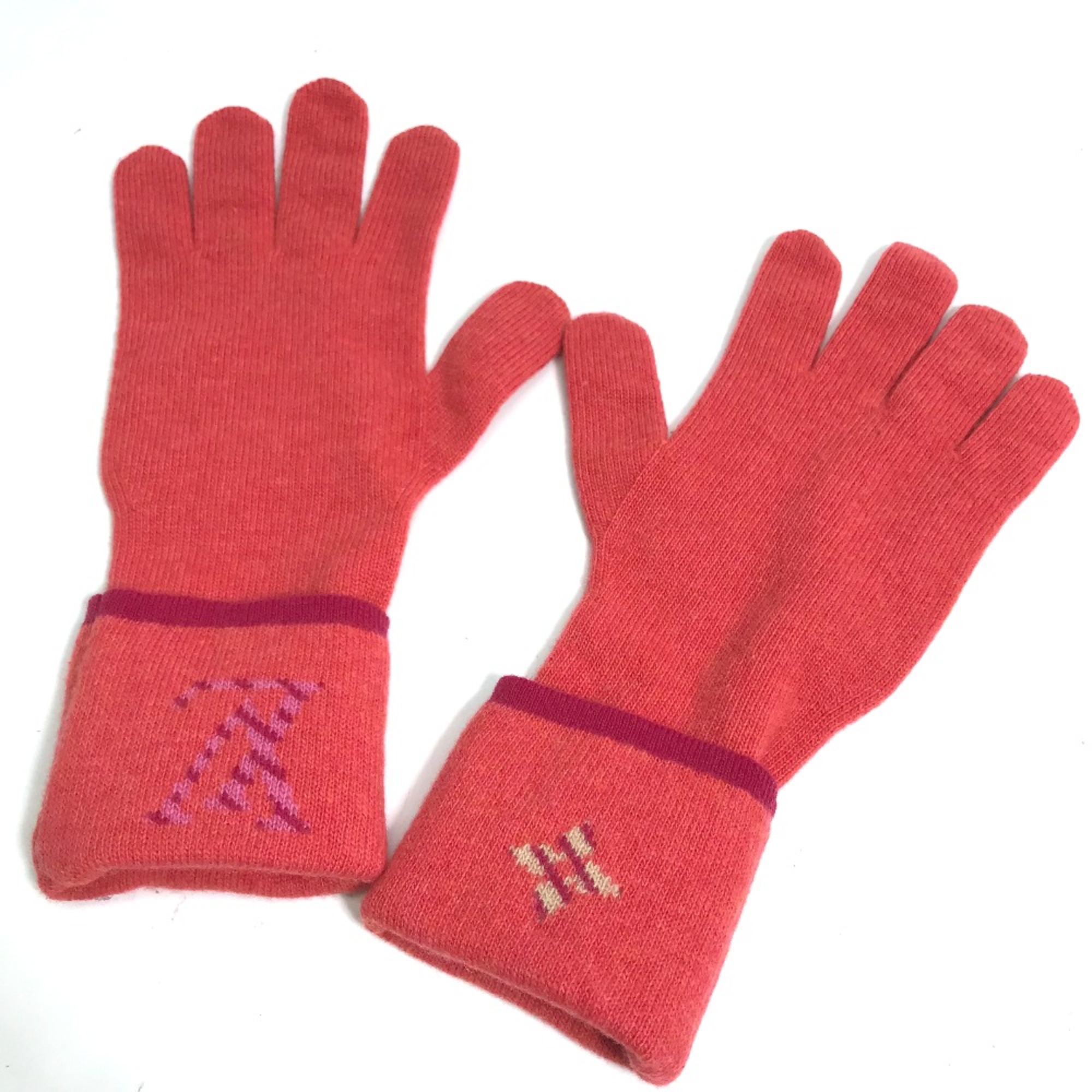 Louis Vuitton M70838 gloves LV logo gloves RedBased pink