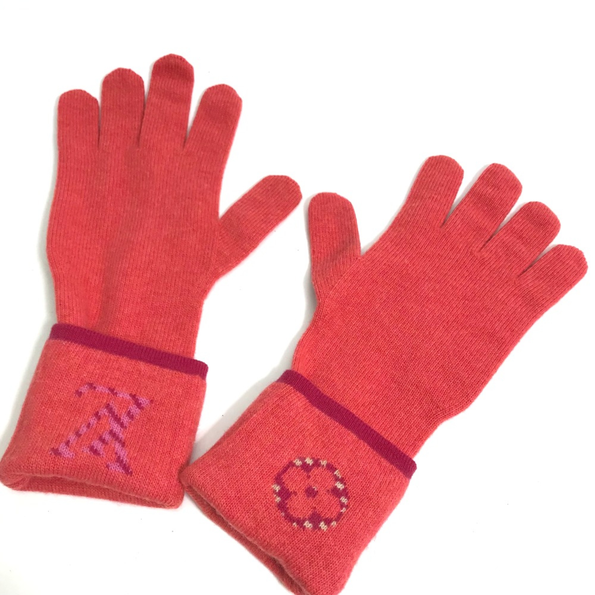 Louis Vuitton M70838 gloves LV logo gloves RedBased pink