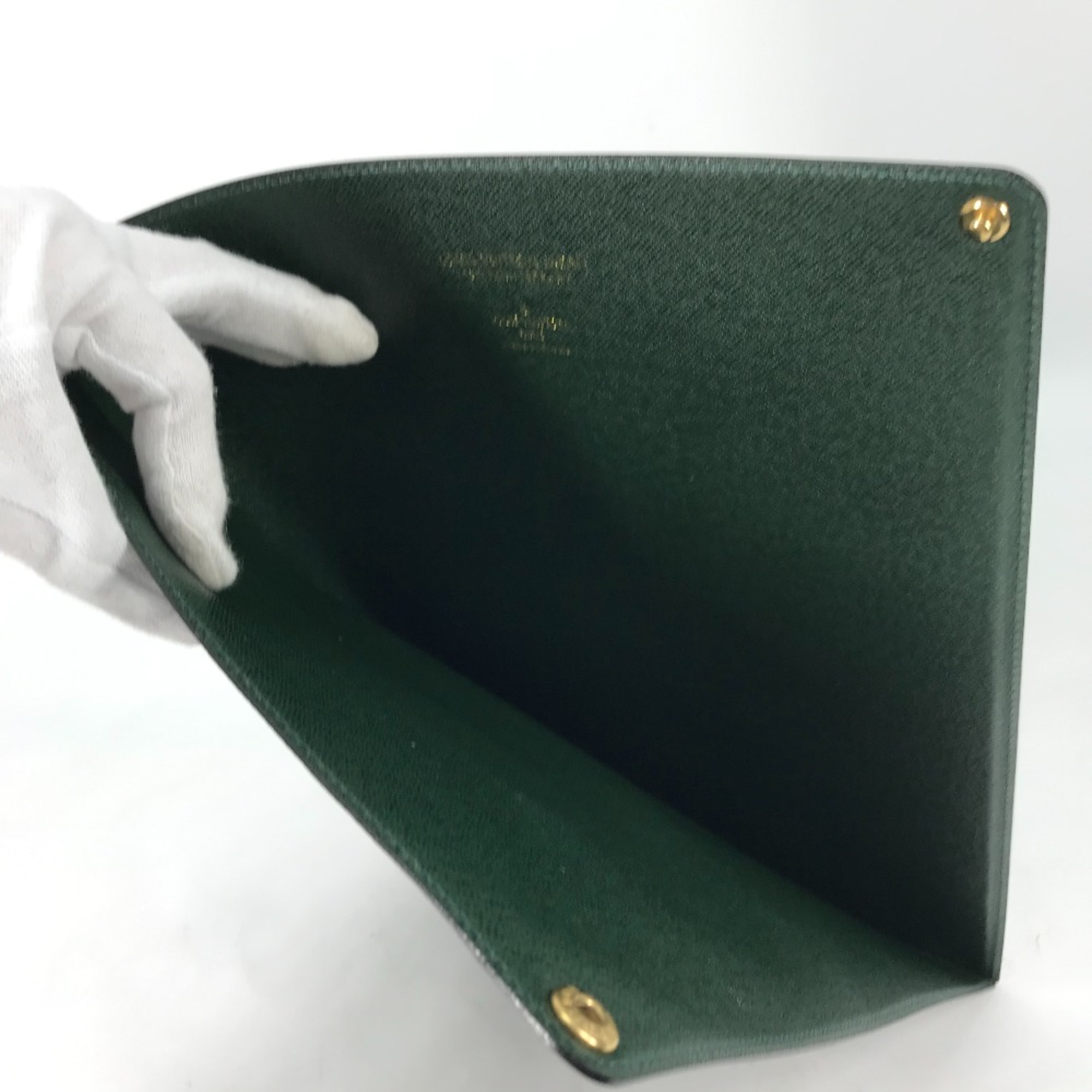 Louis Vuitton E34490 Taiga Louis Vuitton Japan 15th Anniversary Note cover Epithea Green