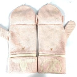 Louis Vuitton M70767 Bicolor Gloves Mittens Fingerless 2WAY Glove pink White