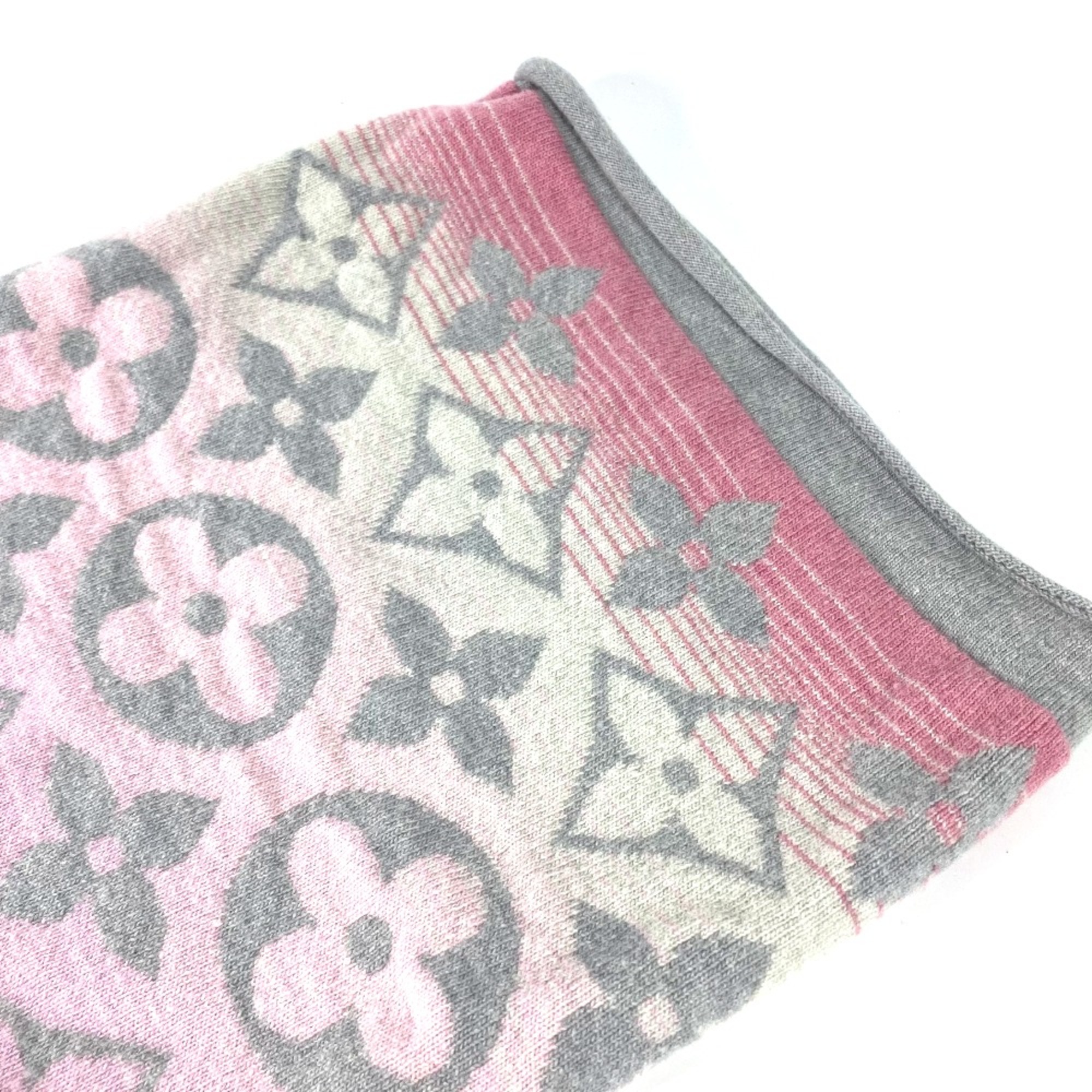 Louis Vuitton M73045 Monogram Scarf pink gray