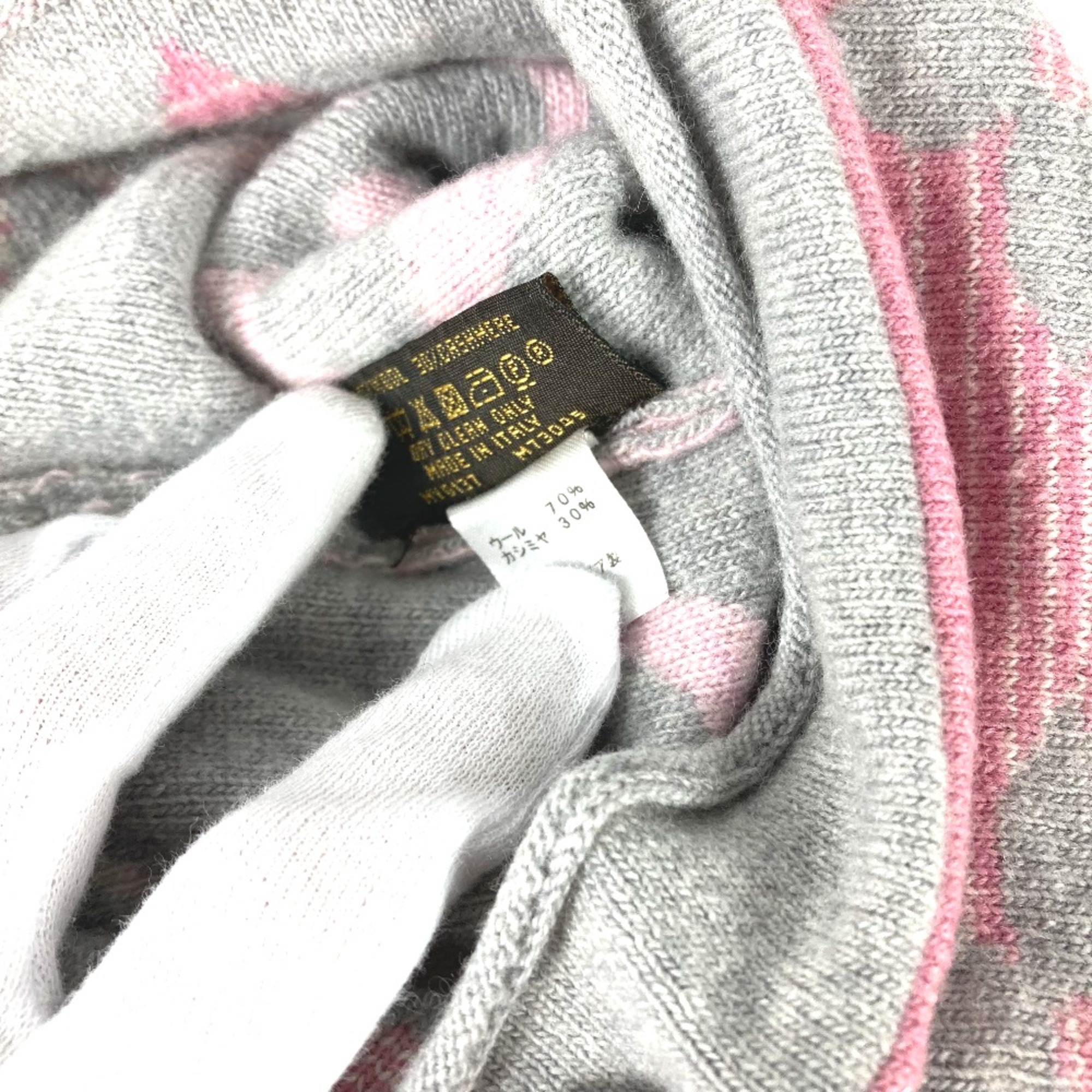 Louis Vuitton M73045 Monogram Scarf pink gray