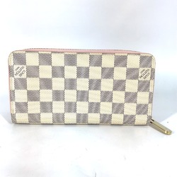 Louis Vuitton N63503 Damier Azur Long wallet Zip Around Long Wallet Rose valerine White