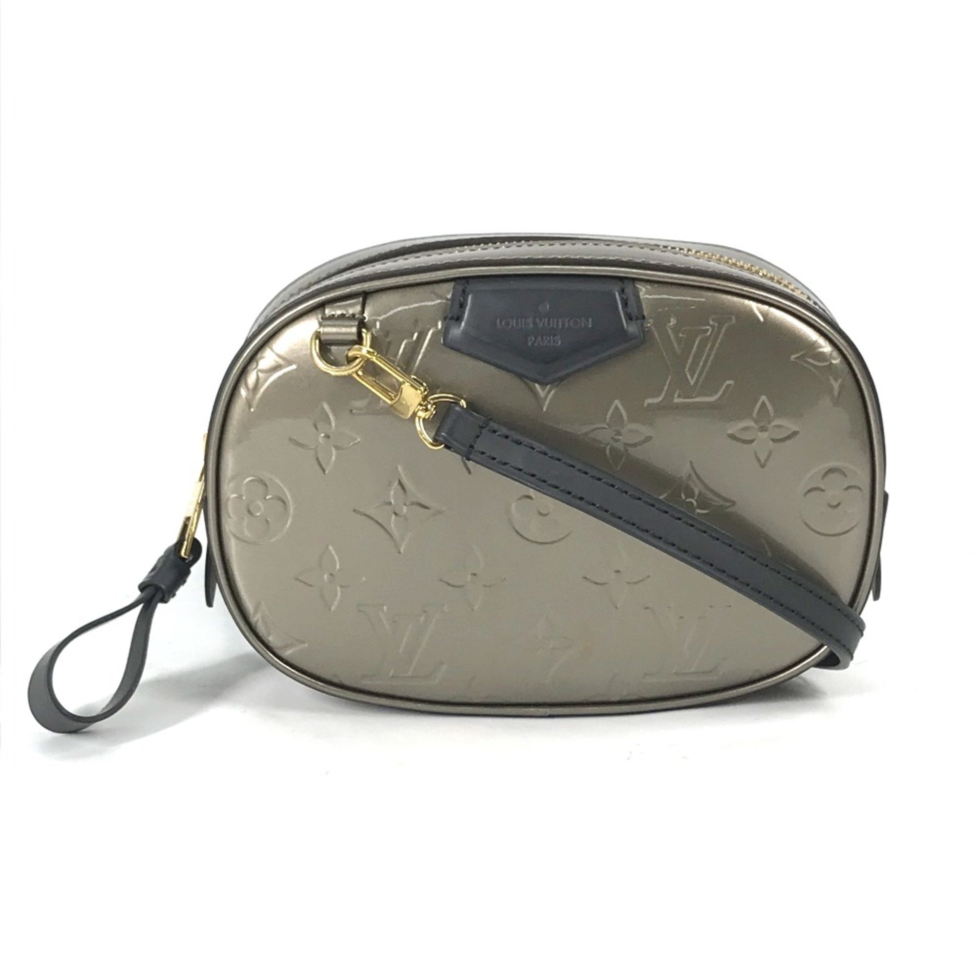 Louis Vuitton M90510 MonogramVernis Bag Crossbody 2WAY Shoulder Bag Champagne metallic gray gray