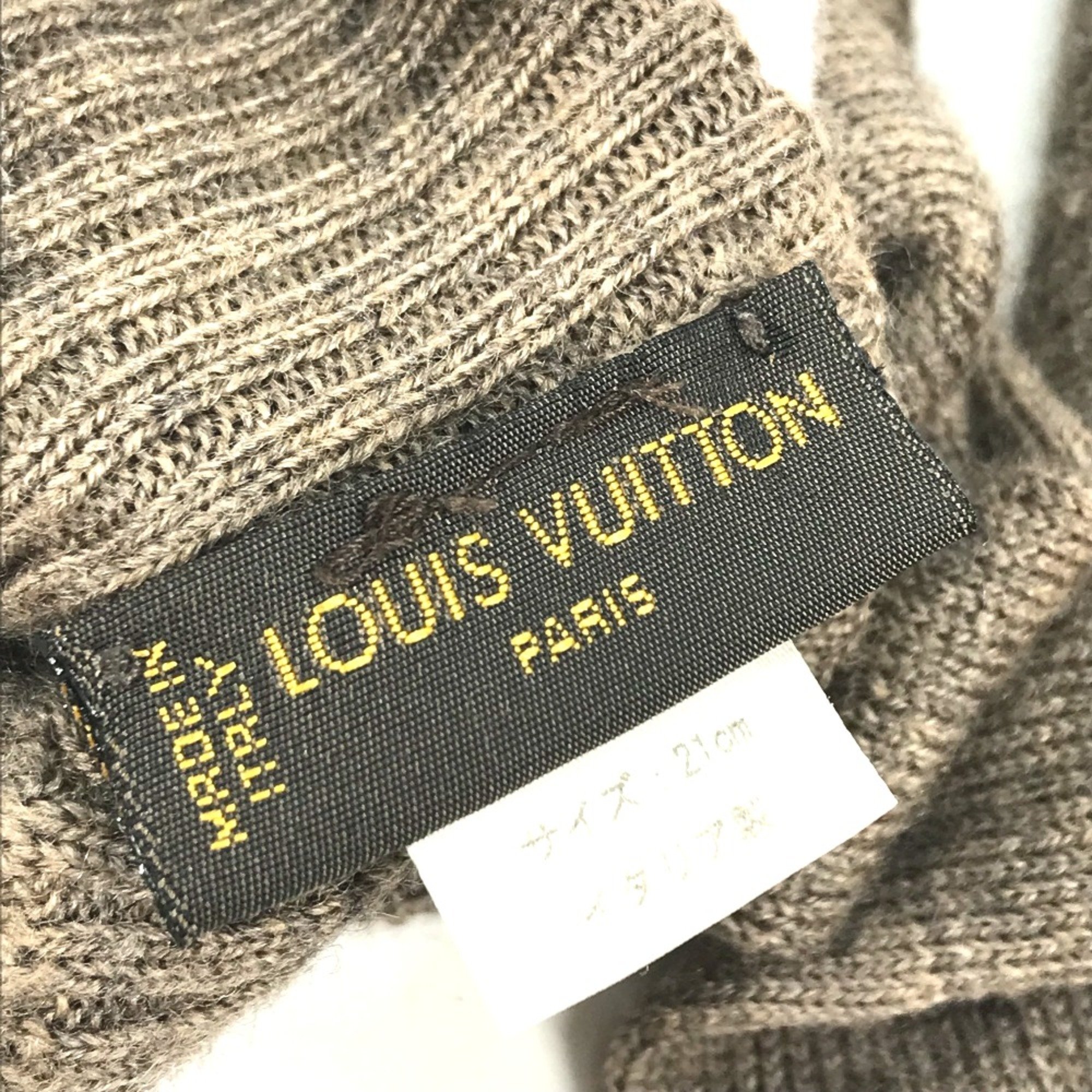 Louis Vuitton Damier LV logo gloves Glove Beige