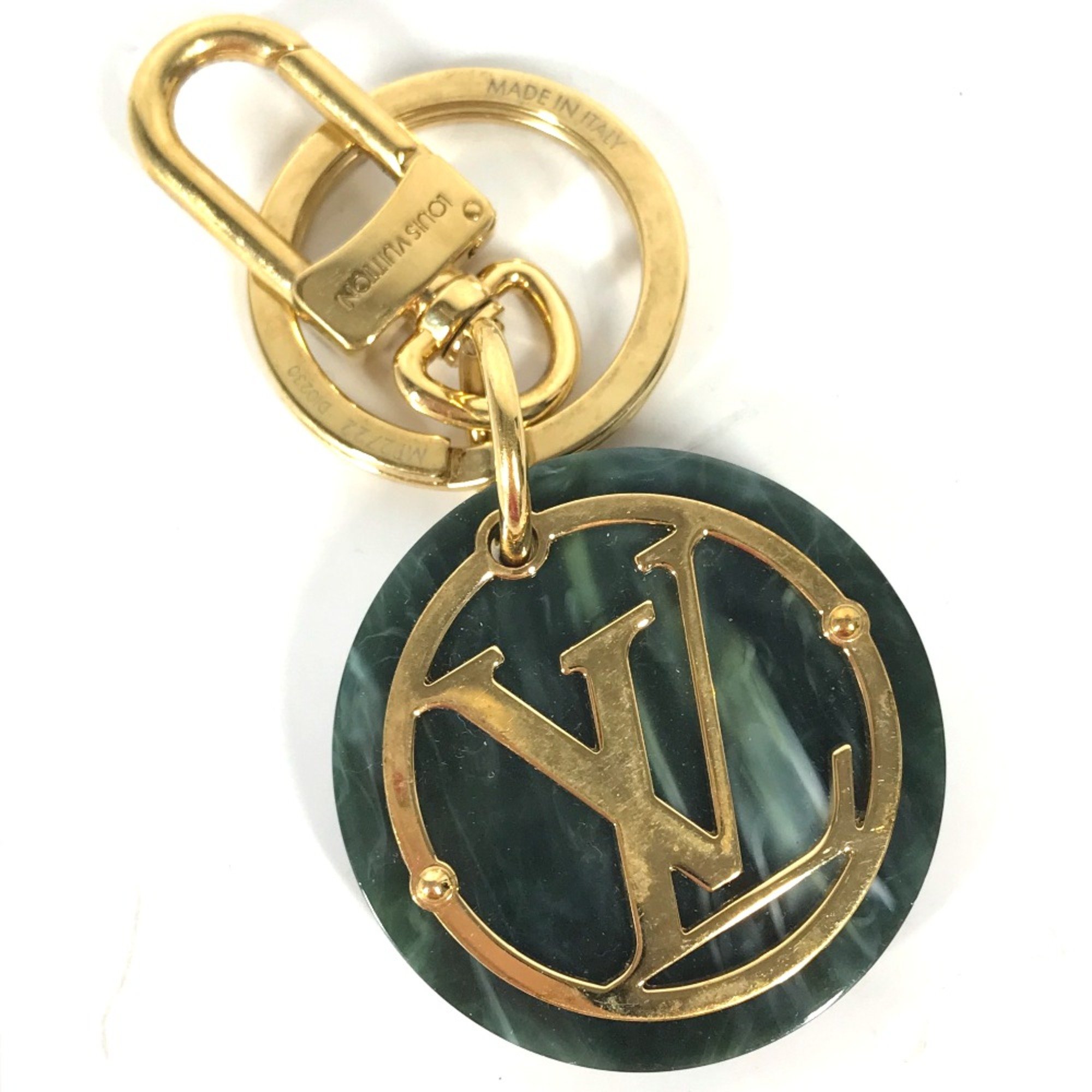 Louis Vuitton MP2722 Bag Charm Key Holder Green marble Green