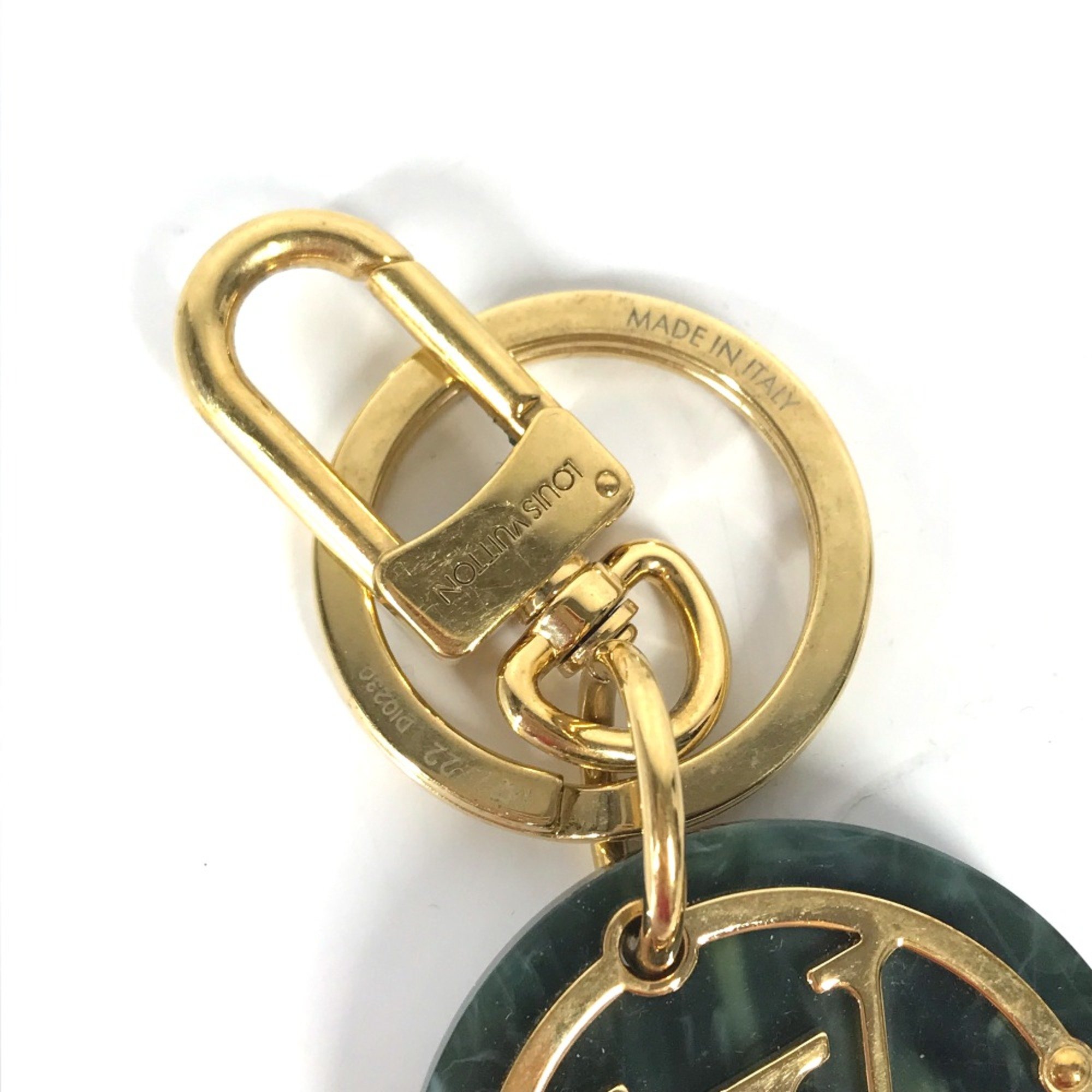 Louis Vuitton MP2722 Bag Charm Key Holder Green marble Green