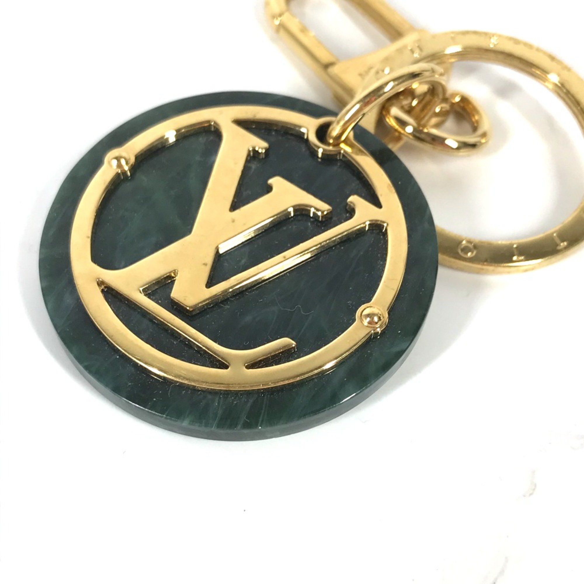 Louis Vuitton MP2722 Bag Charm Key Holder Green marble Green