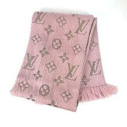 Louis Vuitton M70466 Glitter Monogram fringe Scarf pink