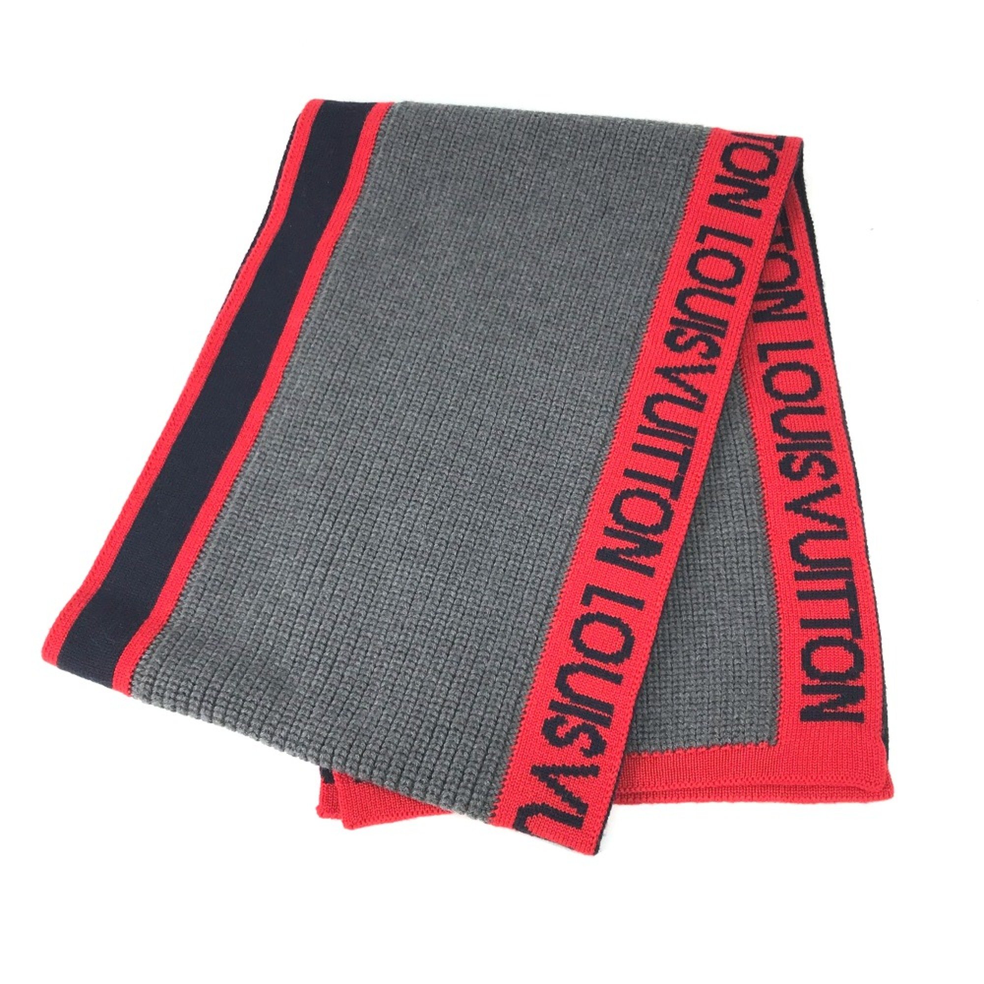 Louis Vuitton M71255 Scarf gray Red