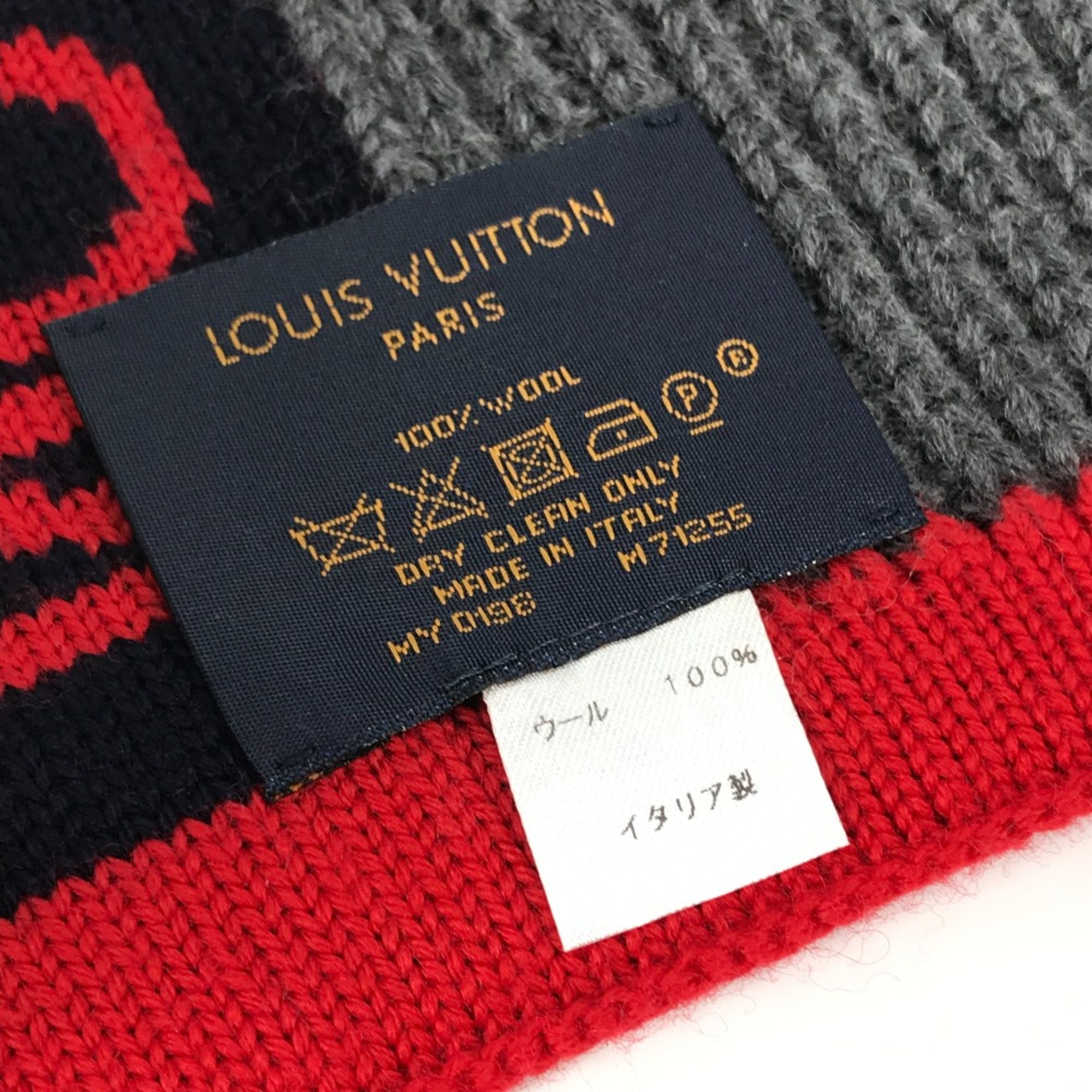 Louis Vuitton M71255 Scarf gray Red