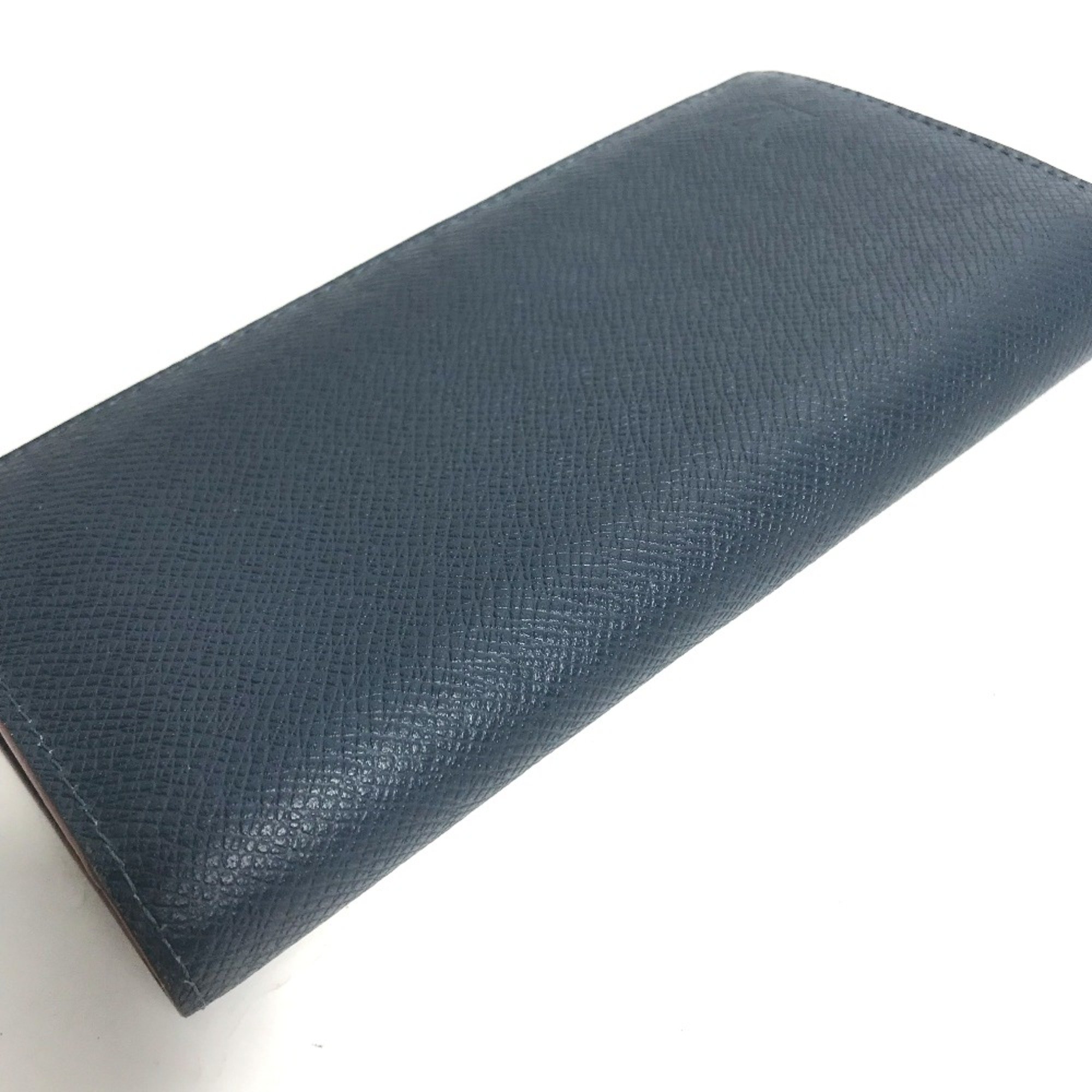 Louis Vuitton M30662 Taiga long wallet bifold Long Wallet Ocan blue