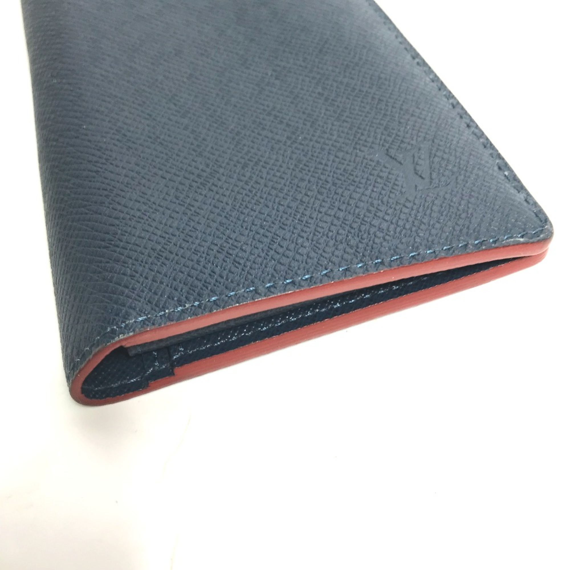 Louis Vuitton M30662 Taiga long wallet bifold Long Wallet Ocan blue