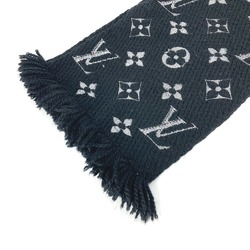 Louis Vuitton M75833 fringe metallic Scarf Black Silver