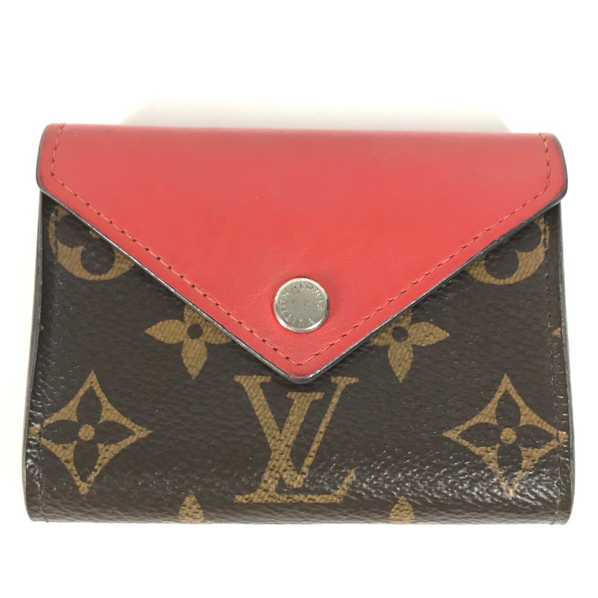 Louis Vuitton GI0014 Monogram Business Card Holder Pass Case Card Case Rouge Red