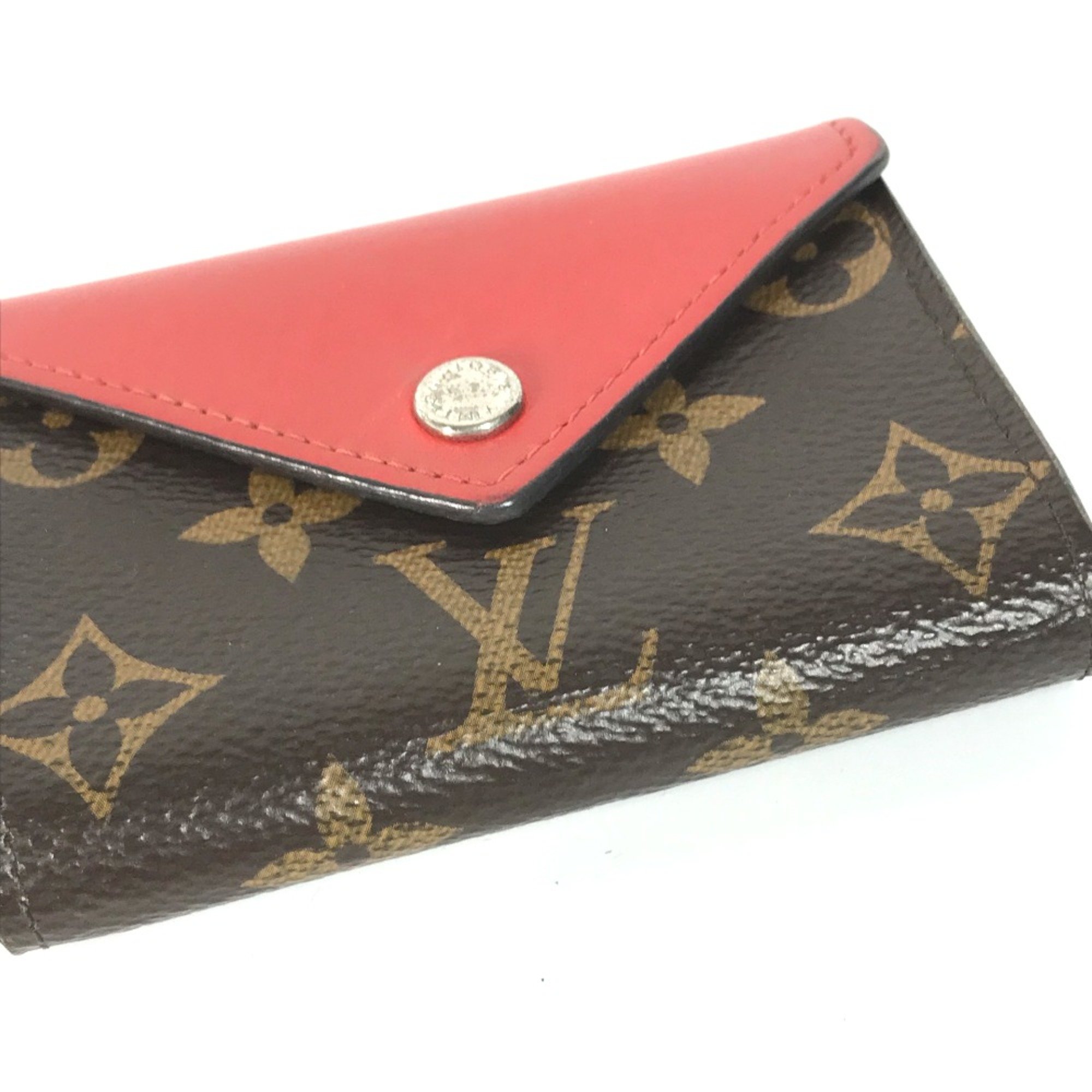 Louis Vuitton GI0014 Monogram Business Card Holder Pass Case Card Case Rouge Red