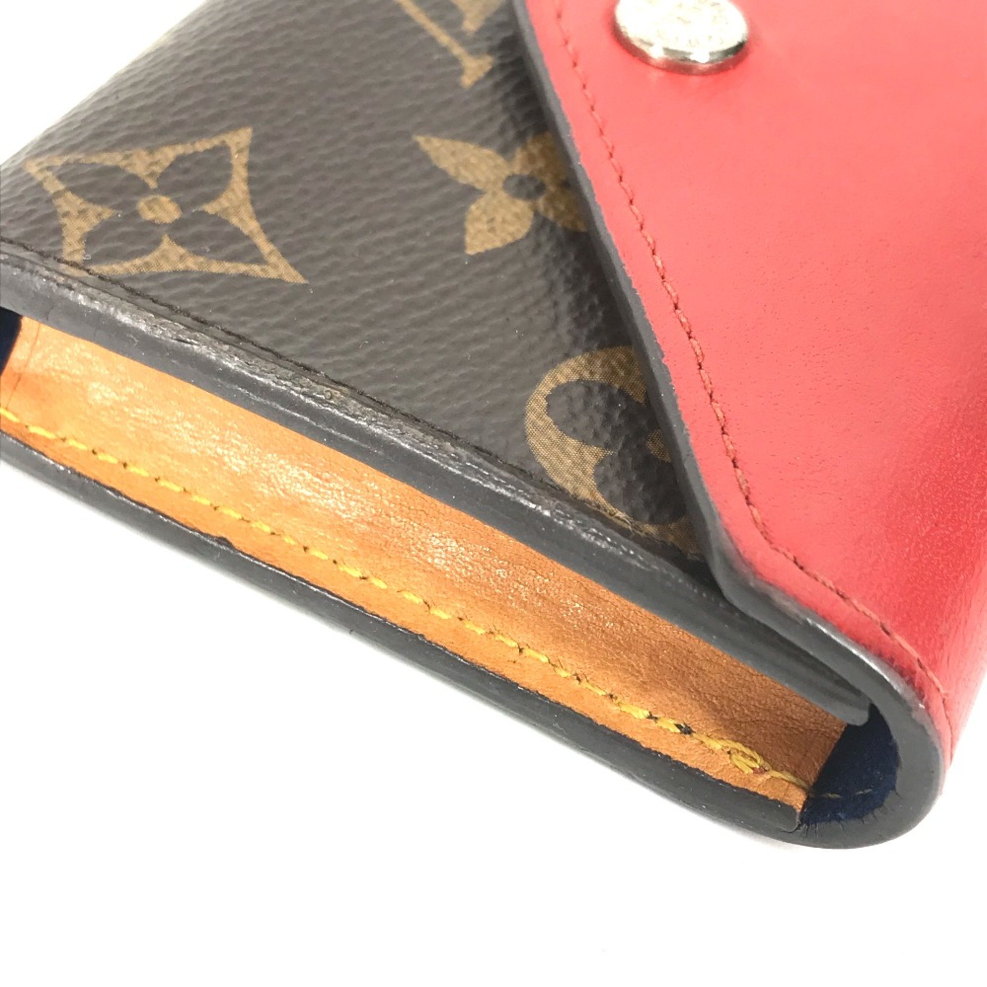 Louis Vuitton GI0014 Monogram Business Card Holder Pass Case Card Case Rouge Red