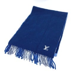 Louis Vuitton M76588 fringe Scarf blue White