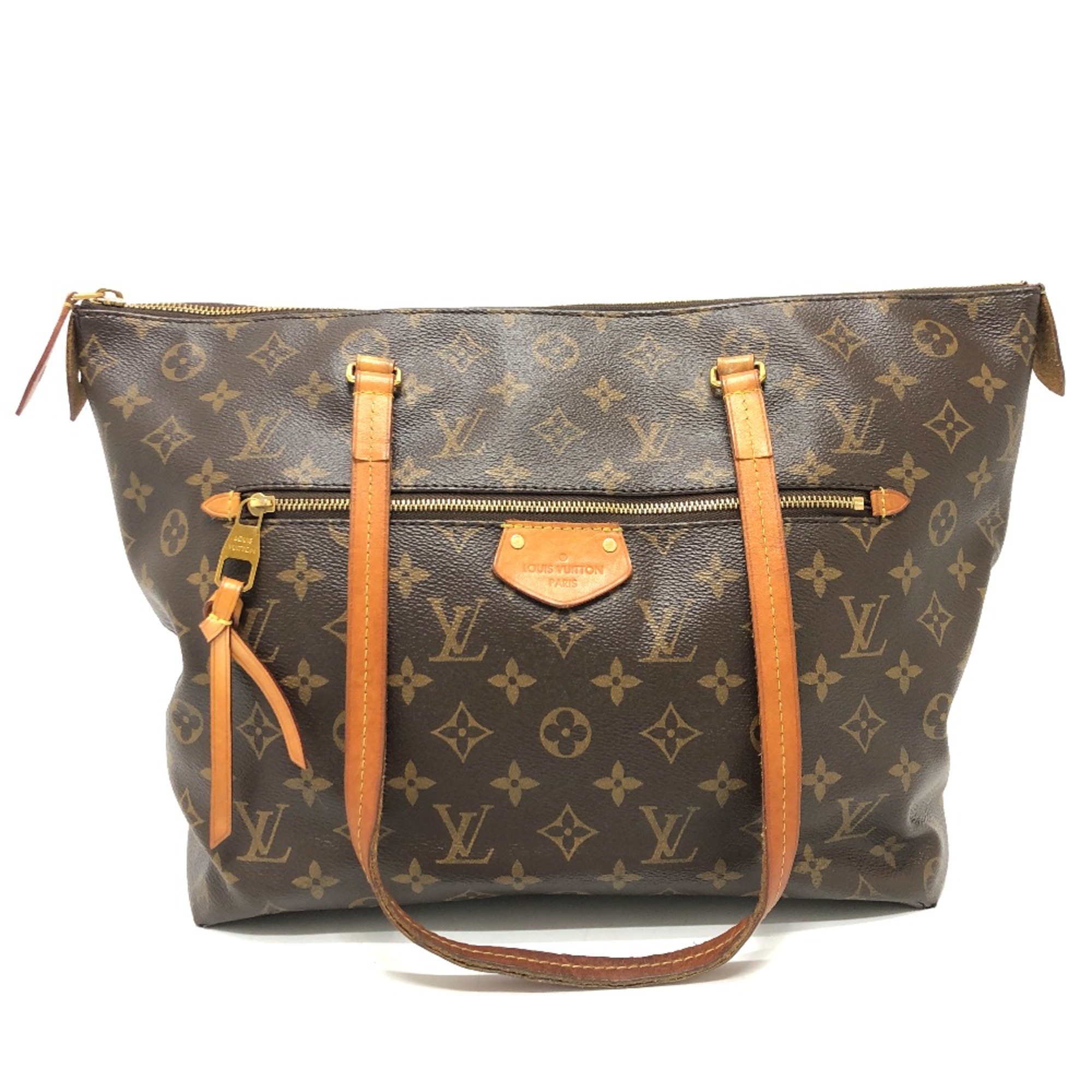 Louis Vuitton M42267 Monogram Tote Bag Shoulder Bag Brown GoldHardware