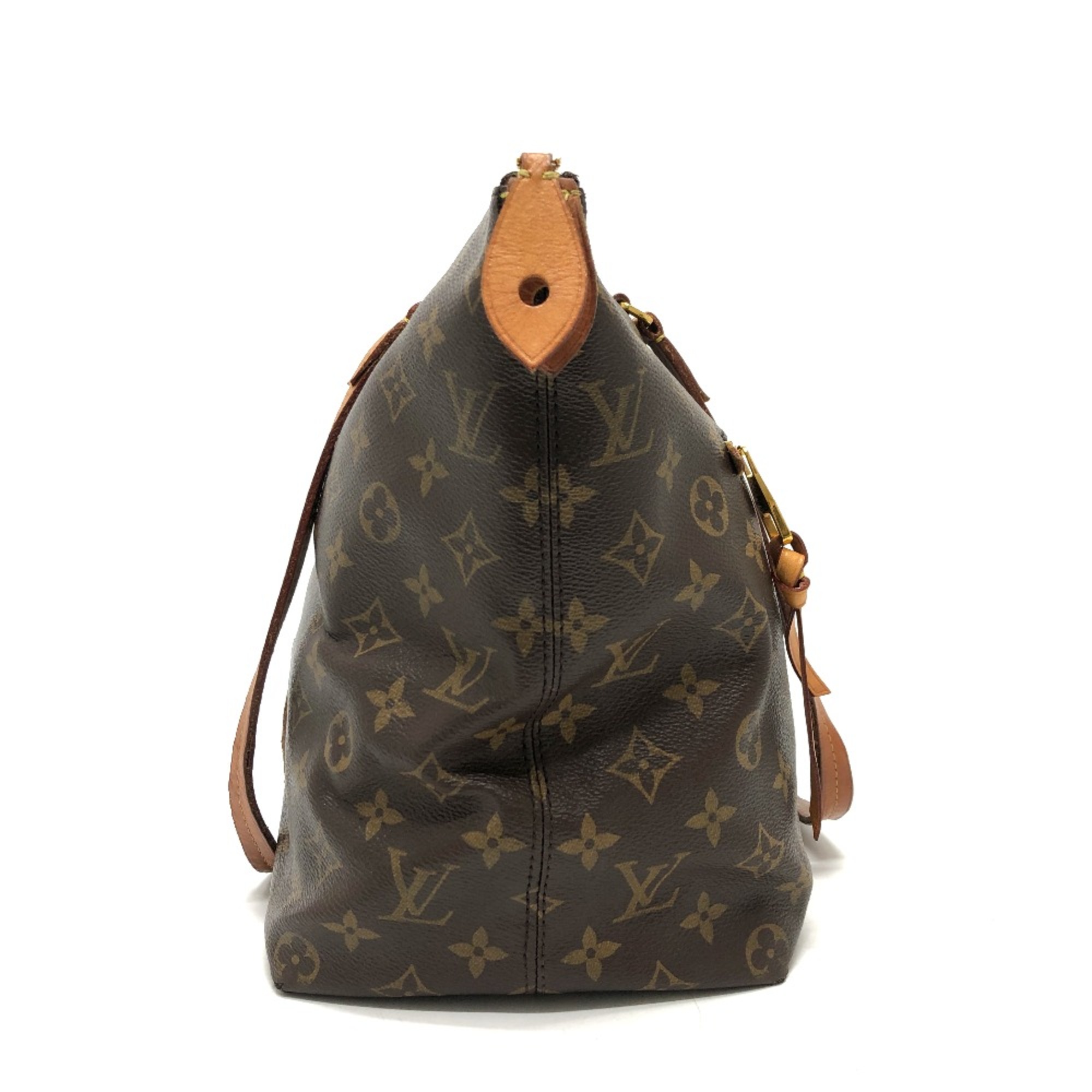 Louis Vuitton M42267 Monogram Tote Bag Shoulder Bag Brown GoldHardware