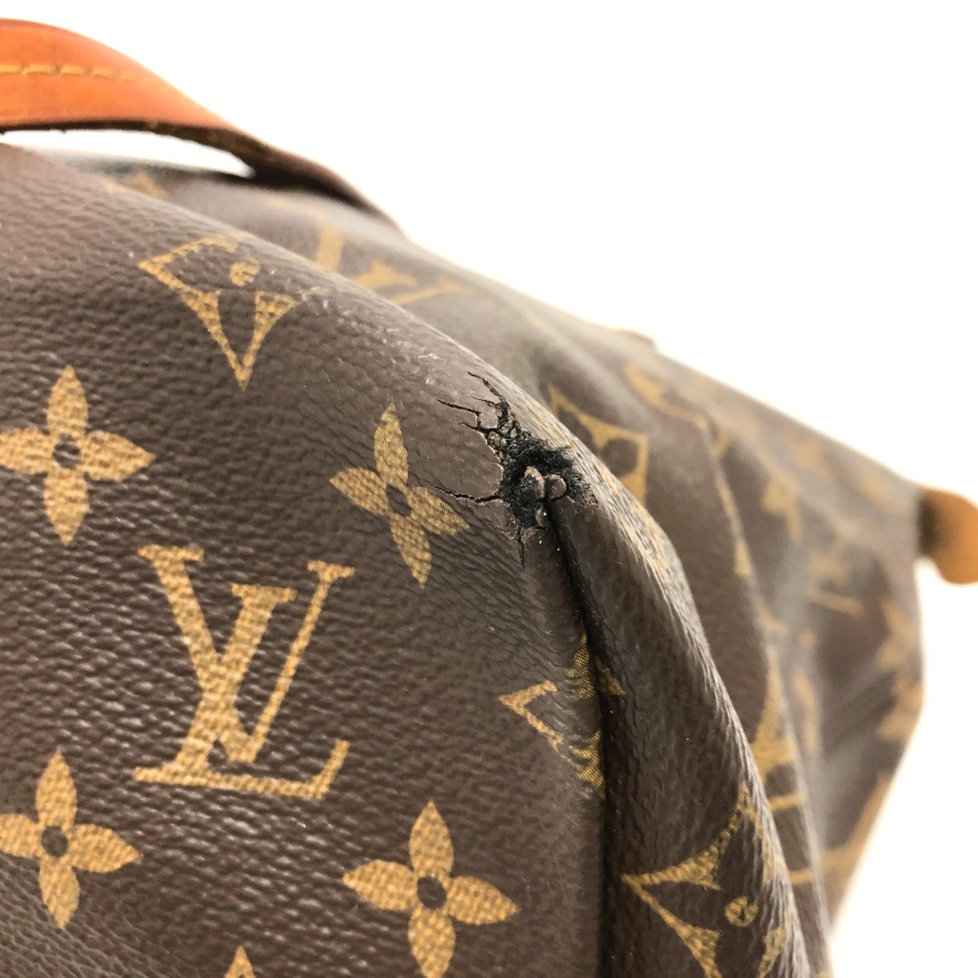 Louis Vuitton M42267 Monogram Tote Bag Shoulder Bag Brown GoldHardware