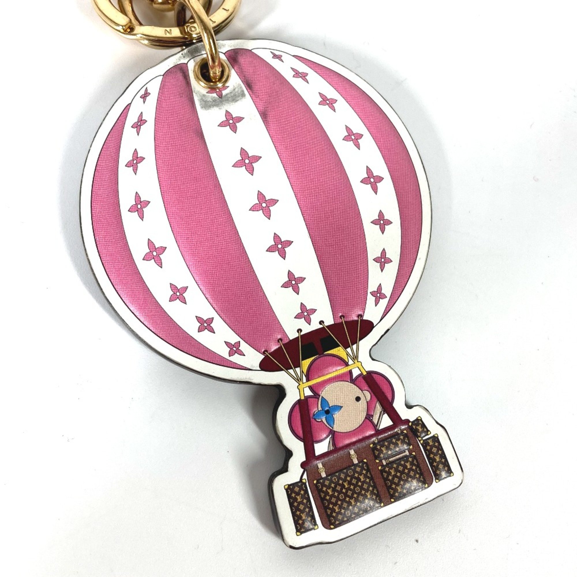 Louis Vuitton M68654 Bag Charm Key Holder pink