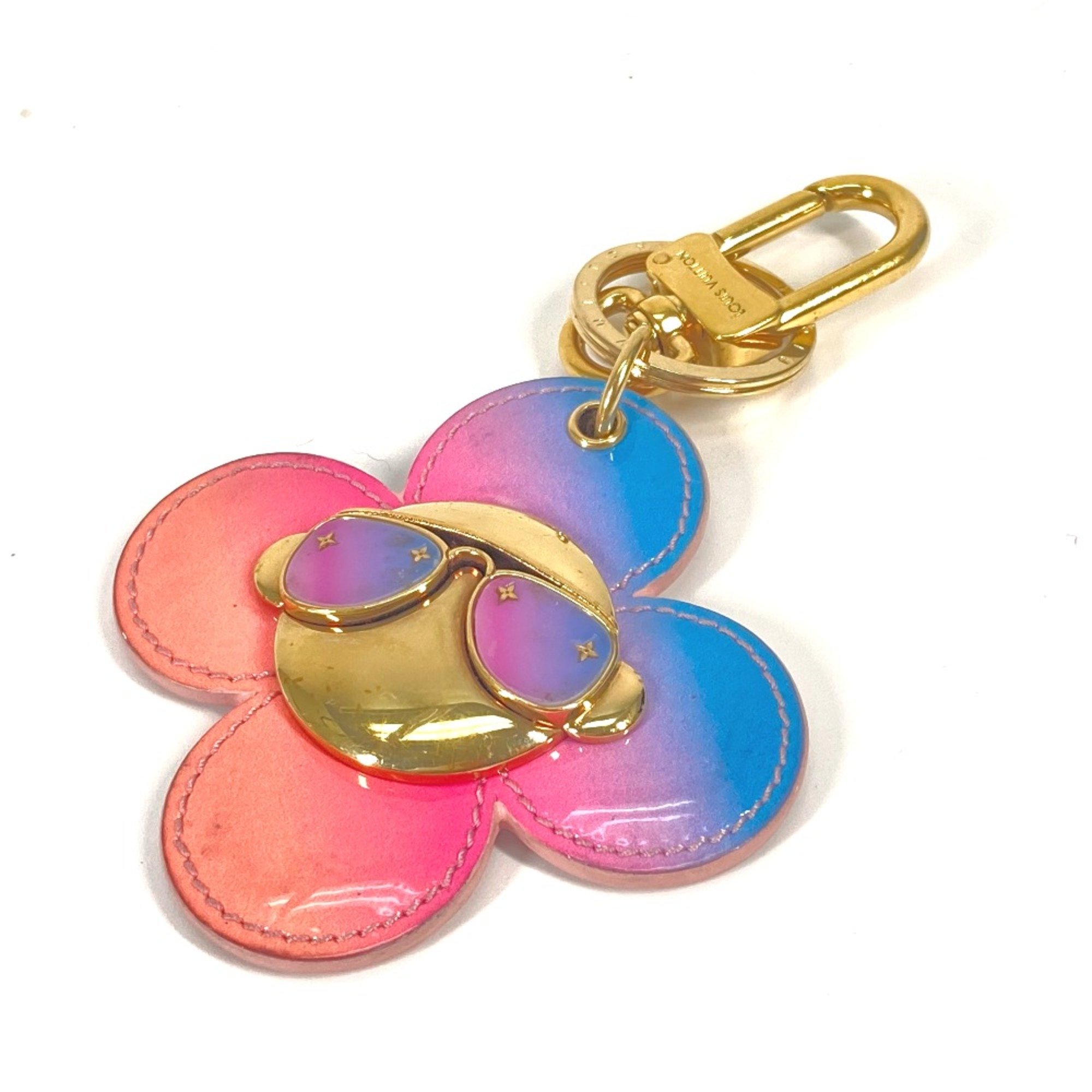 Louis Vuitton M68458 Bag Charm Key Holder pink blue