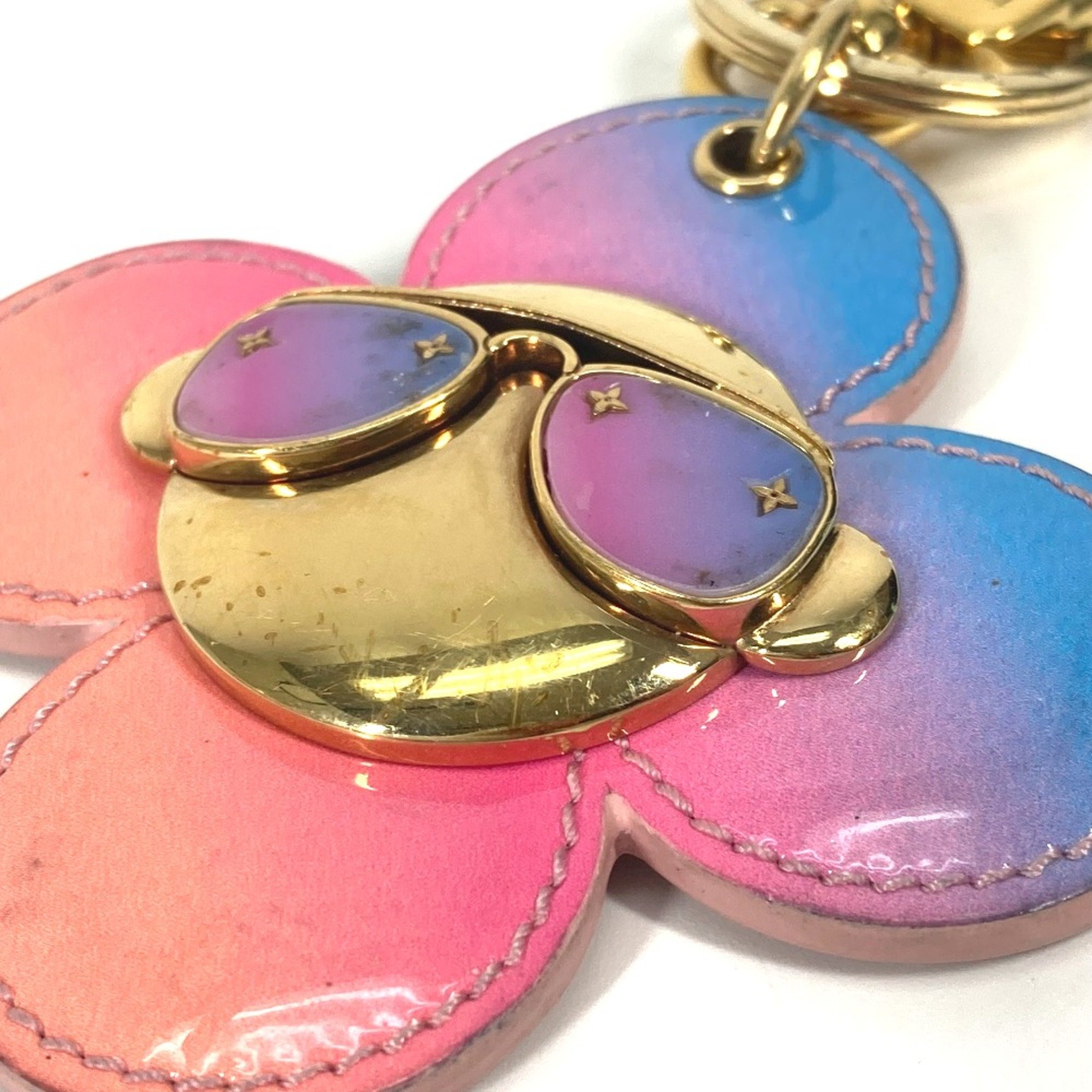 Louis Vuitton M68458 Bag Charm Key Holder pink blue