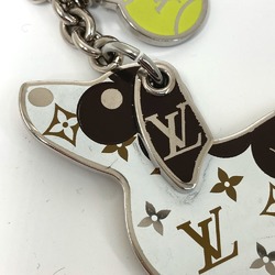 Louis Vuitton M00747 Animal Dog DOG Monogram Charm Key Holder White Silver