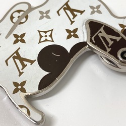 Louis Vuitton M00747 Animal Dog DOG Monogram Charm Key Holder White Silver