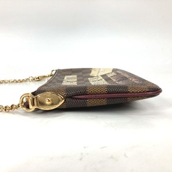 Louis Vuitton N63091 Damier Accessory Pouch Bag Shoulder Chain Bag Shoulder Bag Brown