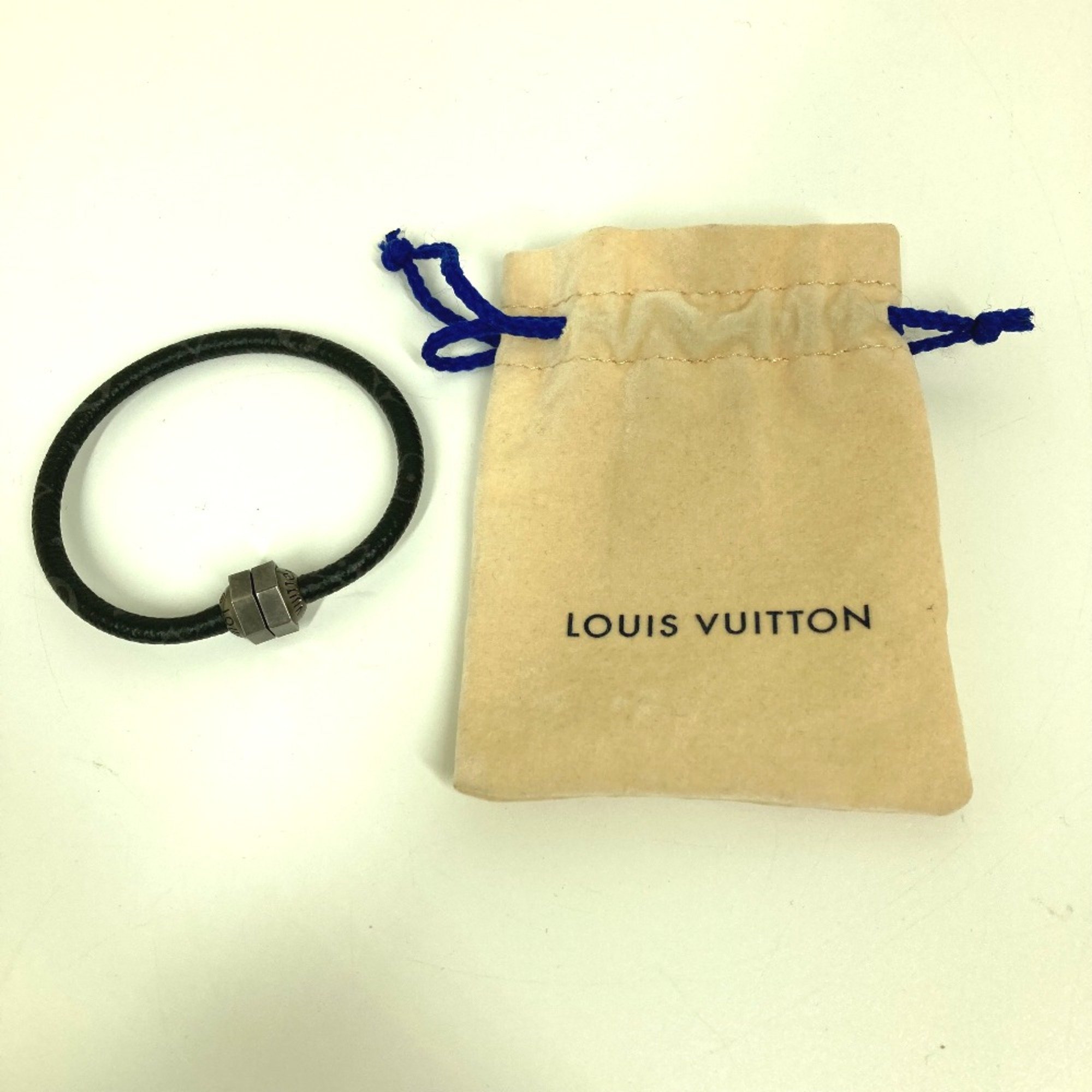 Louis Vuitton M6166E MonogramEclipse Accessories bangle Bracelet Black