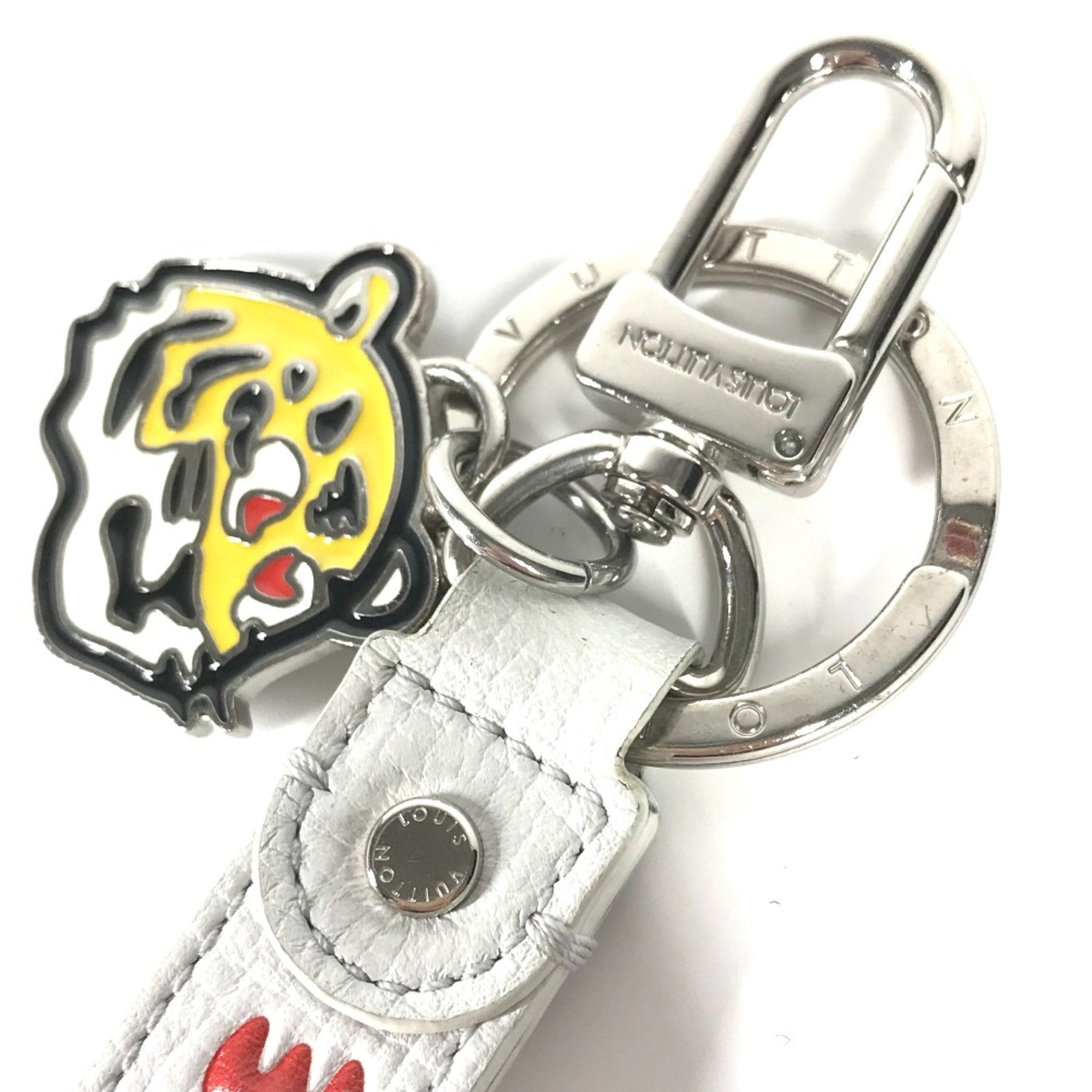 Louis Vuitton MP3225 NIGO collaboration Bag Charm Key Ring Key Holder White