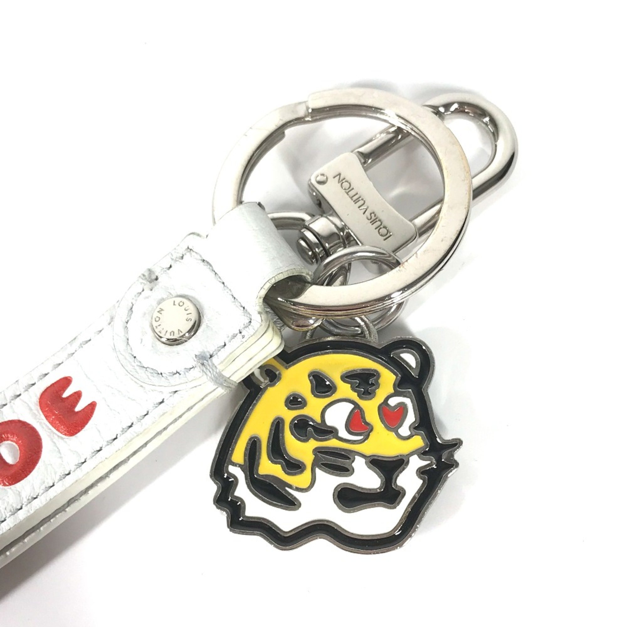 Louis Vuitton MP3225 NIGO collaboration Bag Charm Key Ring Key Holder White