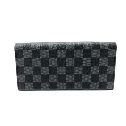 Louis Vuitton N63084 Damier Graphite Wallet Long Wallet Black SilverHardware