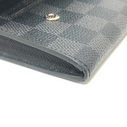 Louis Vuitton N63084 Damier Graphite Wallet Long Wallet Black SilverHardware