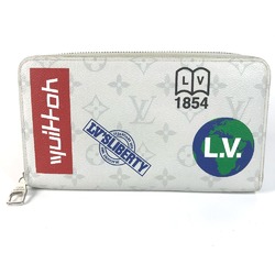 Louis Vuitton M67824 Monogram Logo Story Zip Around Long Wallet White