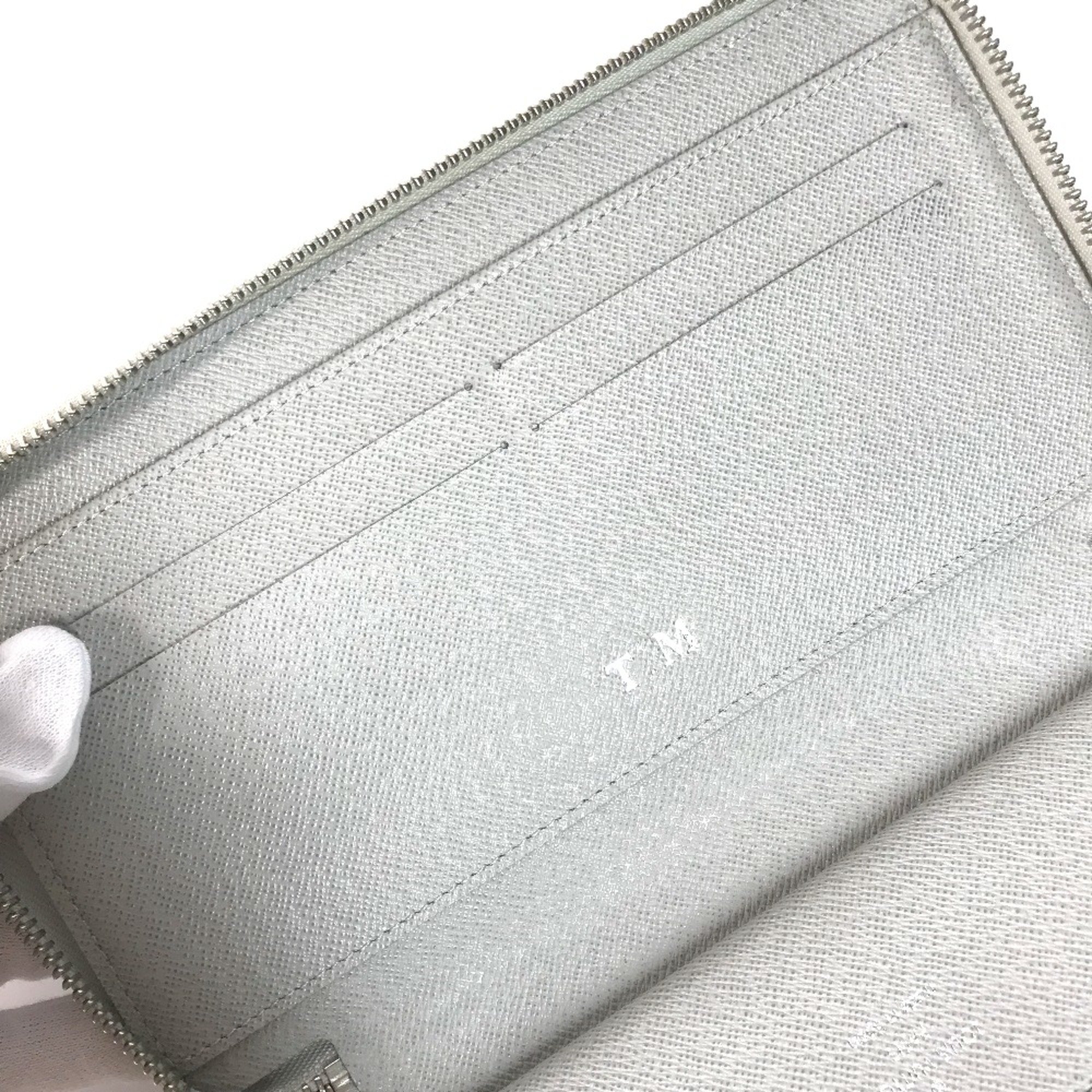 Louis Vuitton M67824 Monogram Logo Story Zip Around Long Wallet White