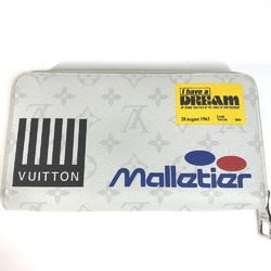 Louis Vuitton M67824 Monogram Logo Story Zip Around Long Wallet White