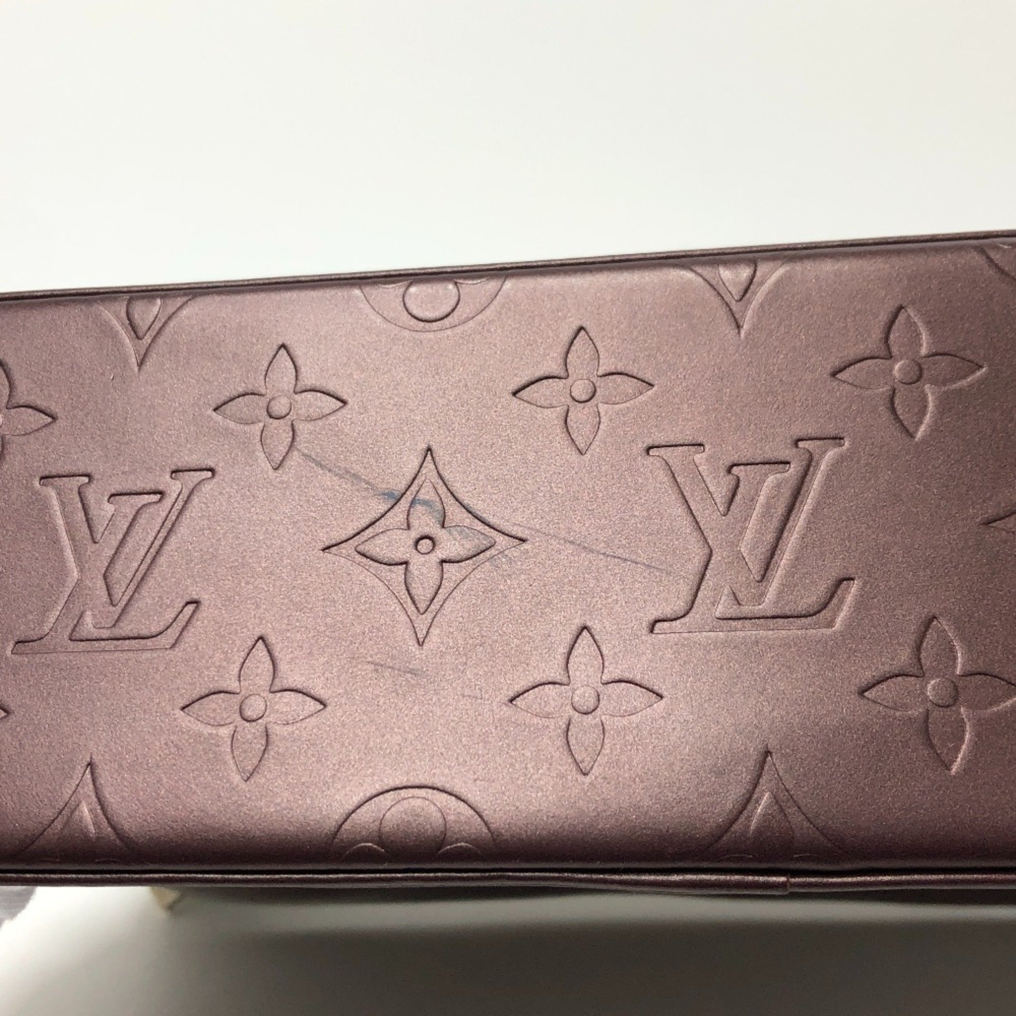 Louis Vuitton M55126 Monogram mat shoulder bag bag Shoulder Bag purple SilverHardware