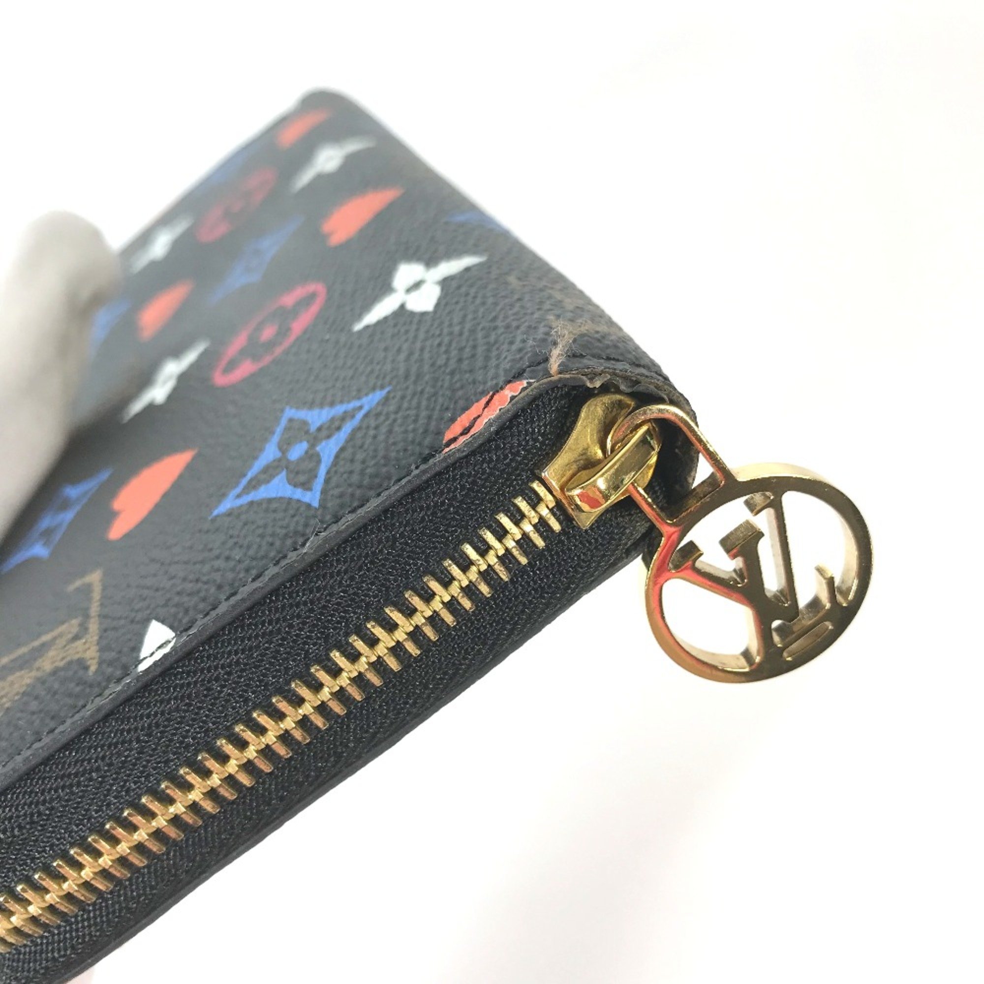 Louis Vuitton M80323 Game on Monogram Zip Around Long Wallet Noir Black