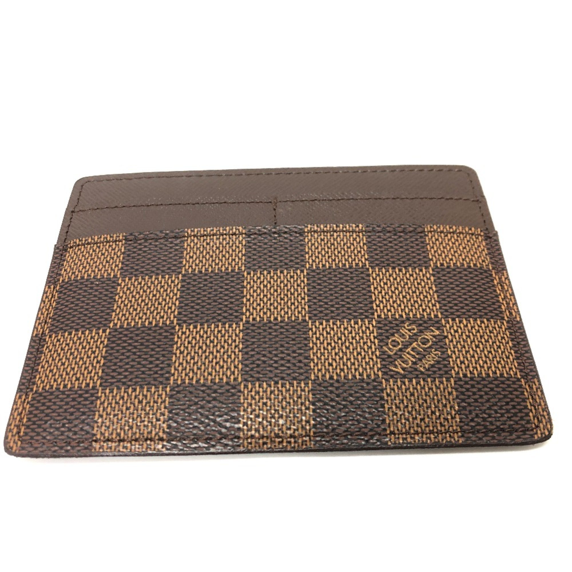 Louis Vuitton N63092 Damier Wallet Card Case Folded wallet Brown GoldHardware